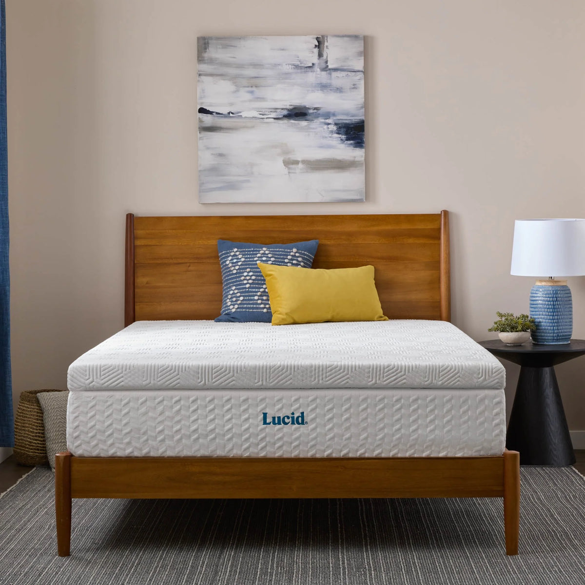 Queen Cooling Gel Memory Foam Mattress Topper with Cover G54393
