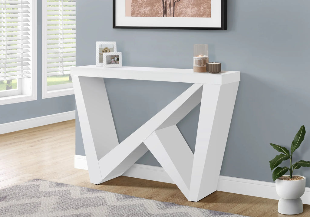 White Narrow Accent Table Y2896