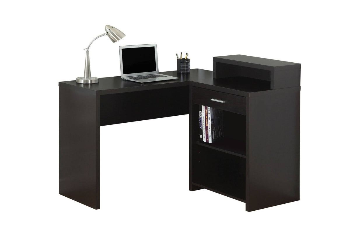 Cappuccino Corner Computer Desk with Storage Z207591