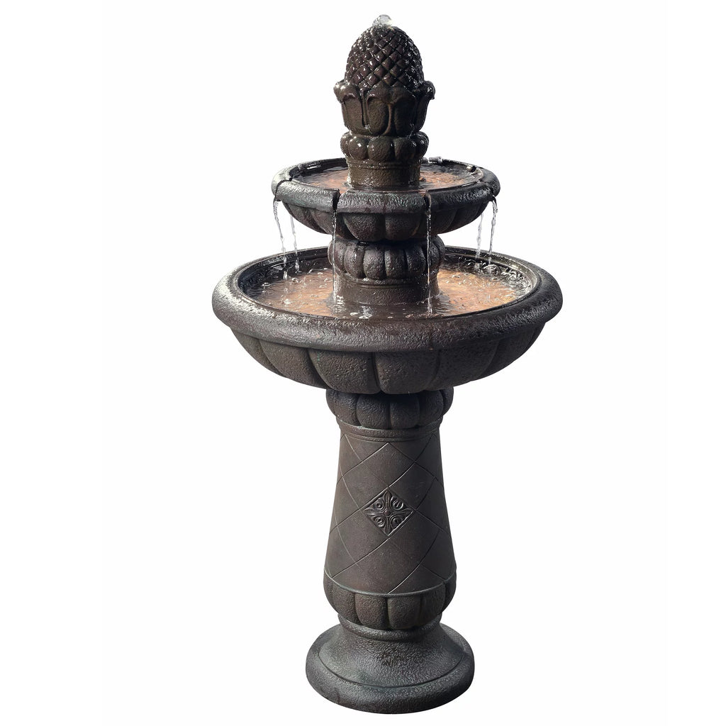 2-Tier Polyresin Pedestal Fountain K9251