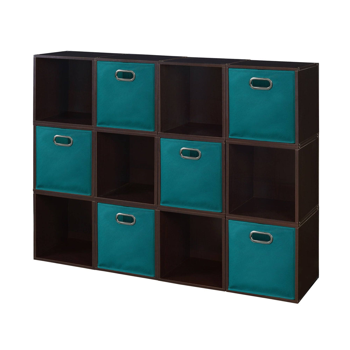 12 Cube Storage Set with 6 Canvas Bins B75852