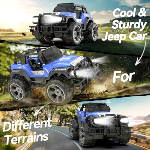 1:18 Scale Blue Remote Control Off Road RC Truck with Storage Case B378