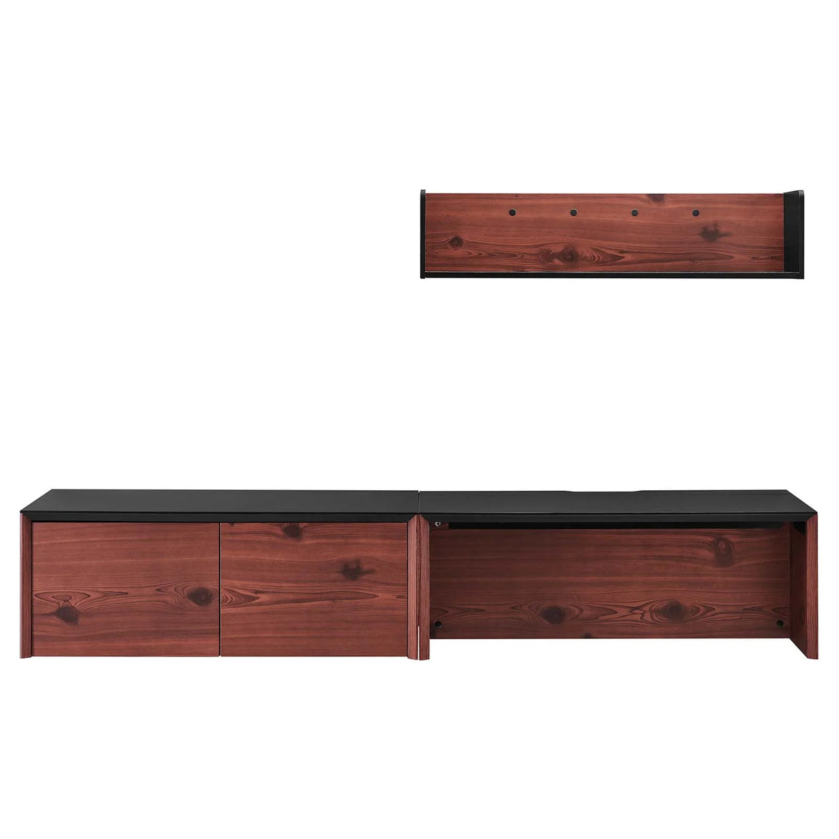 38" Wall-Mount Office Desk with Cabinet and Shelf Y32995
