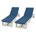 Acacia Wood Chaise Lounge Set of 2 A858417
