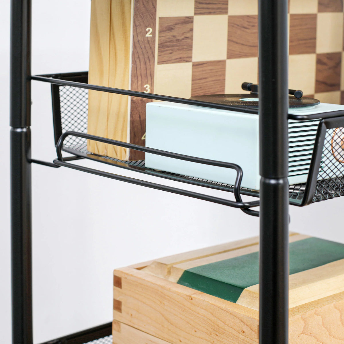 5 Tier Metal Rolling Cart with Mesh Baskets U145174
