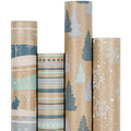 Christmas Kraft Wrapping Paper 4 Rolls M758