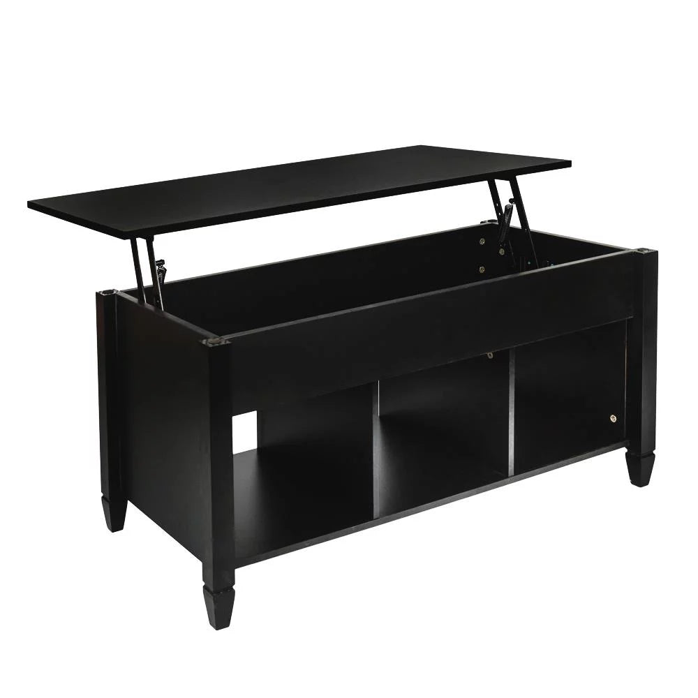 Lift Top Coffee Table with Hidden Compartment Black F498900