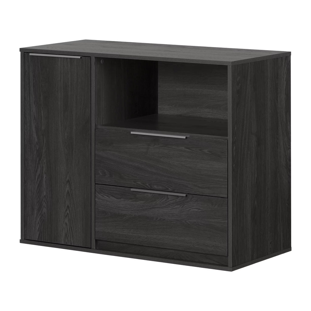 Contemporary 2 Drawer Gray Oak Chest L9177