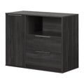 Contemporary 2 Drawer Gray Oak Chest L9177