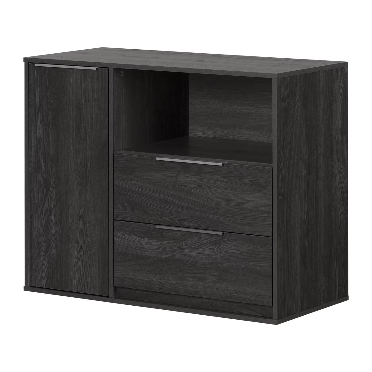 Contemporary 2 Drawer Gray Oak Chest L9177