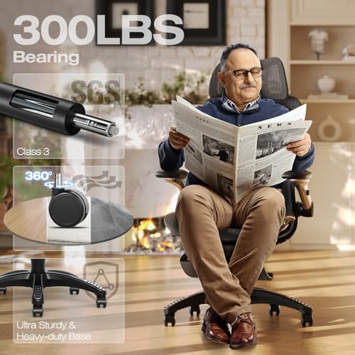 Ergonomic Office Chair with Footrest and Mesh Y455