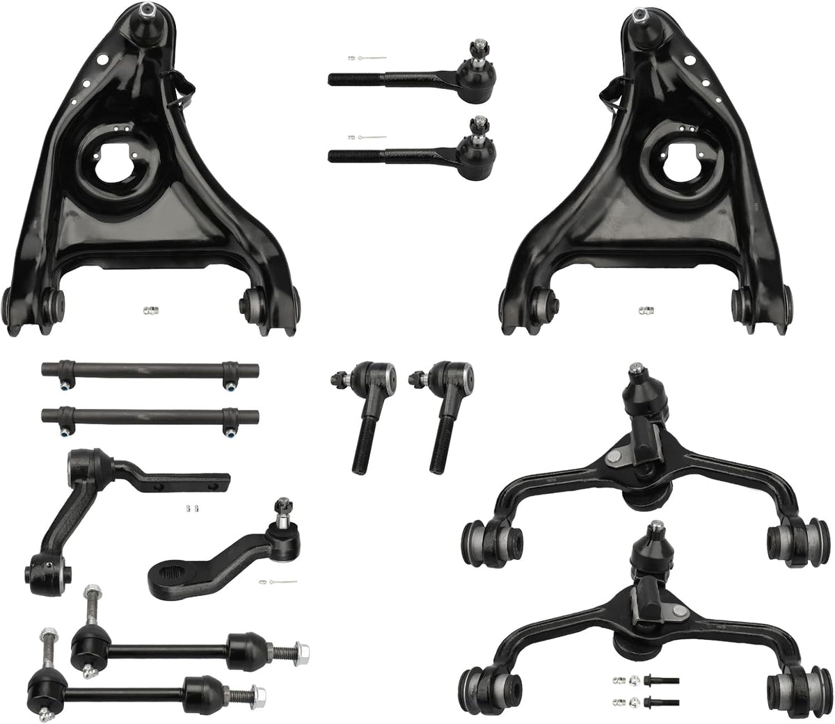 Front Control Arms with Ball Joints Sway Bars Tie Rods Suspension Kit 14pc Set C29620