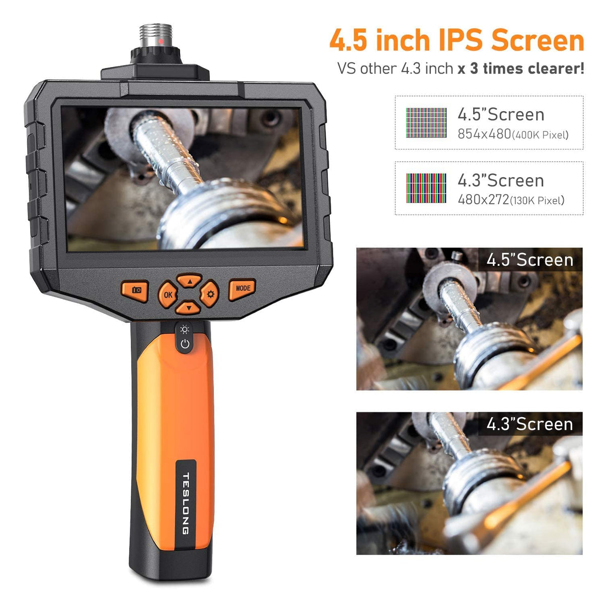 Handheld Borescope Inspection Camera with Screen P386