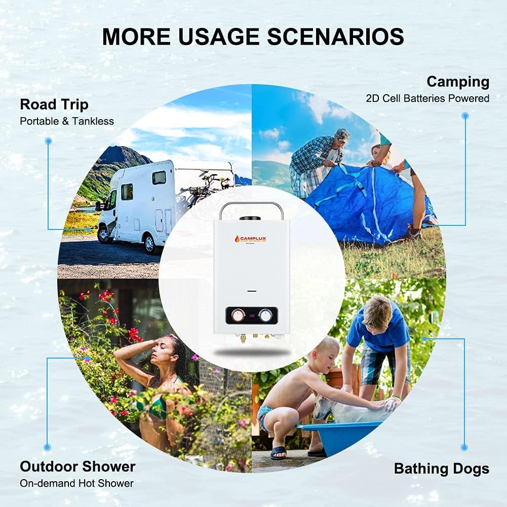 1.58GPM Outdoor Propane Tankless Gas Water Heater F198