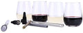 10 Pc Wine Accessories Set with Glasses Chiller Marker and Stopper N148831