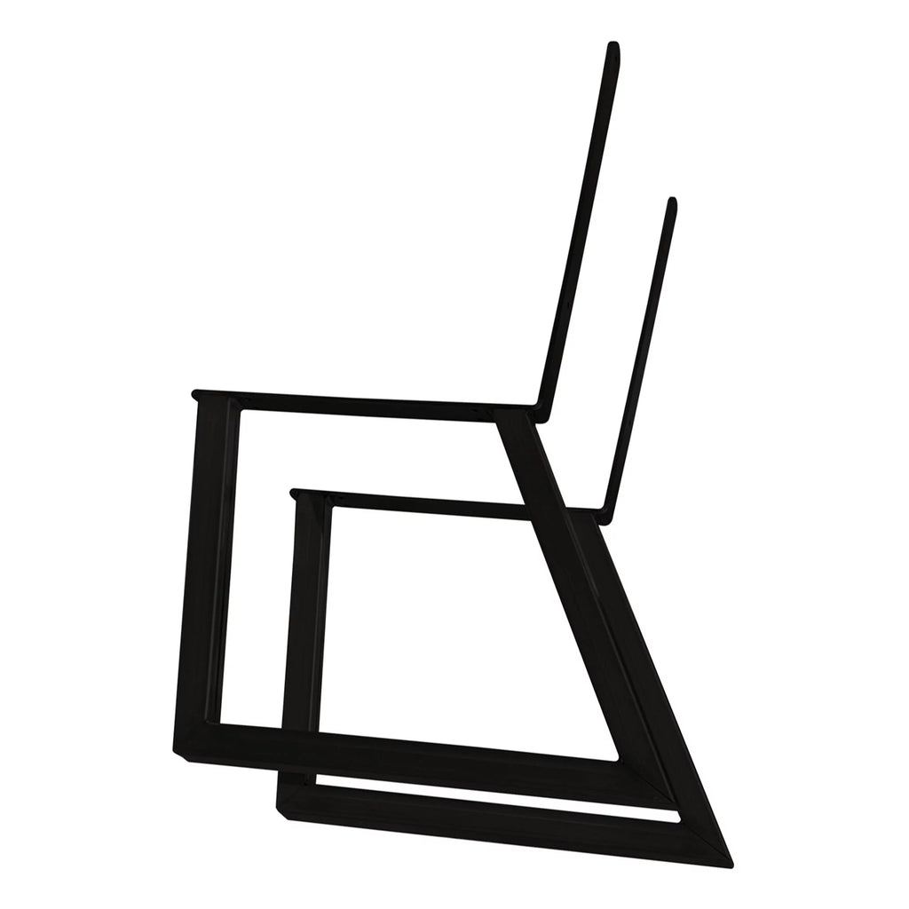 Black Bench Legs with Back Rest – Pair R15923