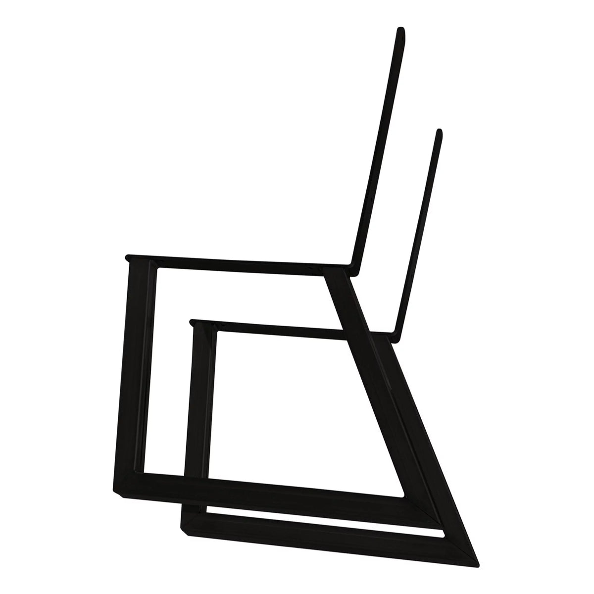 Black Bench Legs with Back Rest – Pair R15923