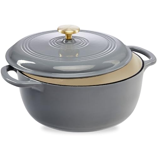 7.5 Quart Enamel Cast-Iron Round Dutch Oven J6873