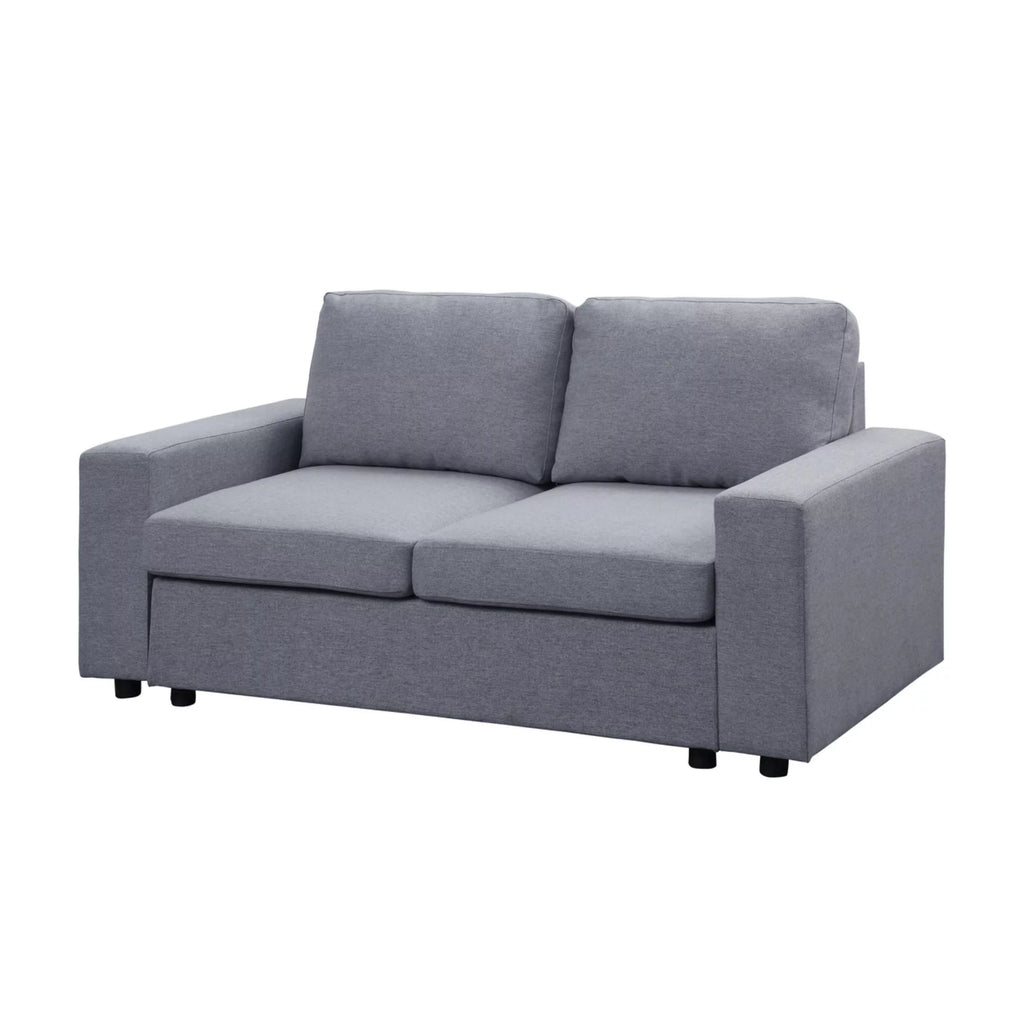 Gray Linen Loveseat C4780