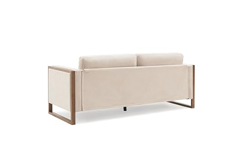 Taupe Beige Upholstered 3-Seater Sofa E740