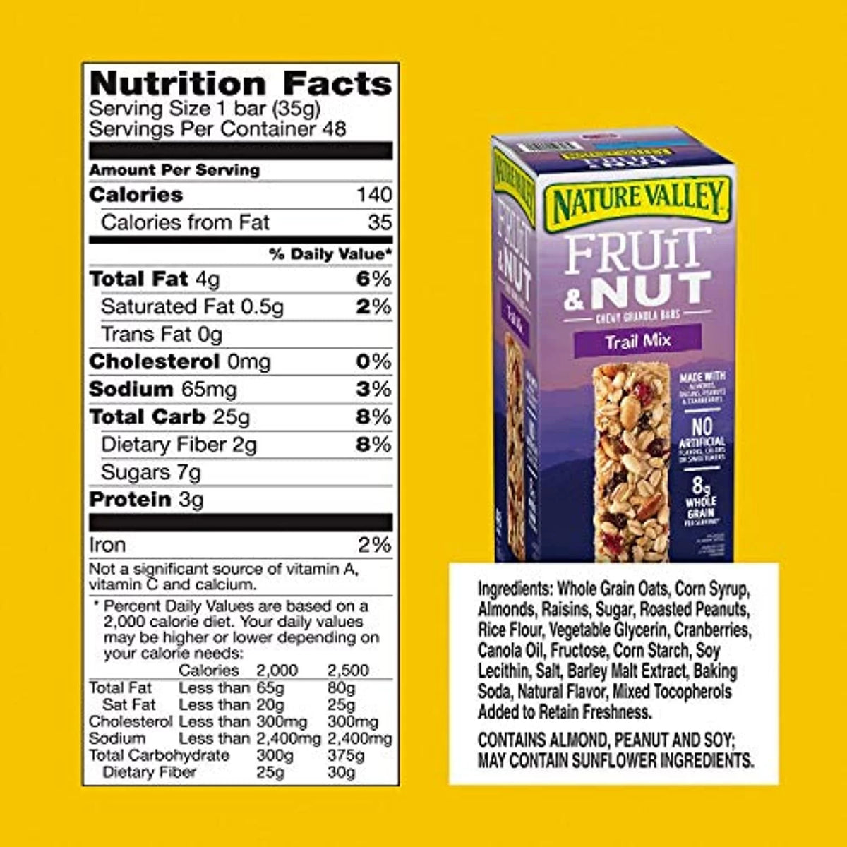 Fruit & Nut Chewy Trail Mix Granola Bars 48 ct. O894262