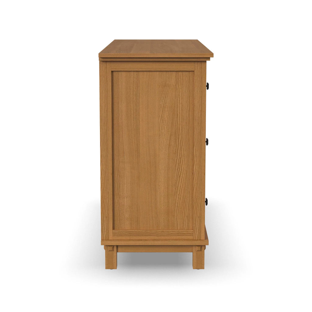 Brown 6 Drawer Wood Dresser Q9664