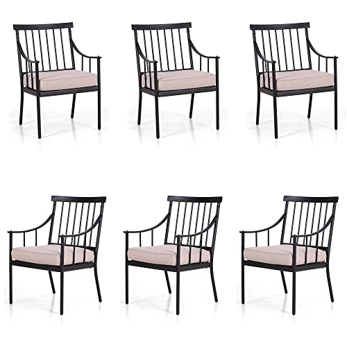 Set of 2 Beige Swivel Rocking Patio Chairs with Cushion B982449
