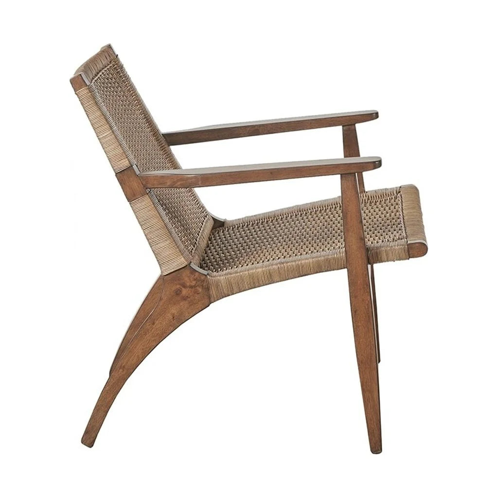 Rattan Accent Chair with Mahogany Wood Frame G7647