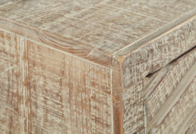 Distressed White Sofa Console Table B5403