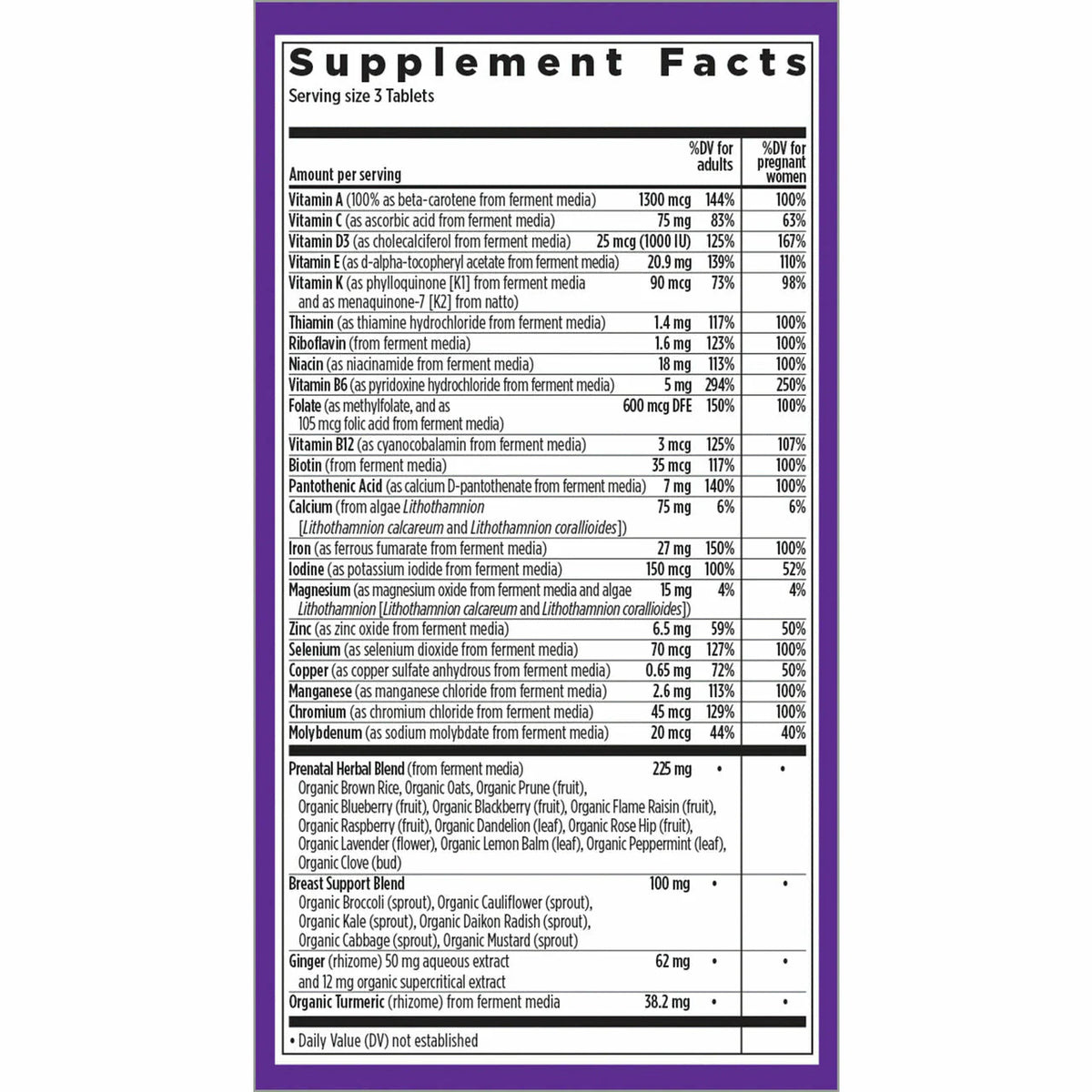 Prenatal Multivitamin W1723