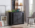 White Bar Cabinet with Stem Glass Placement L4574