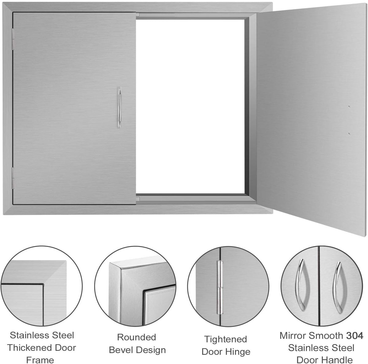 Outdoor Kitchen Stainless Steel Double Wall BBQ Access Door Z819
