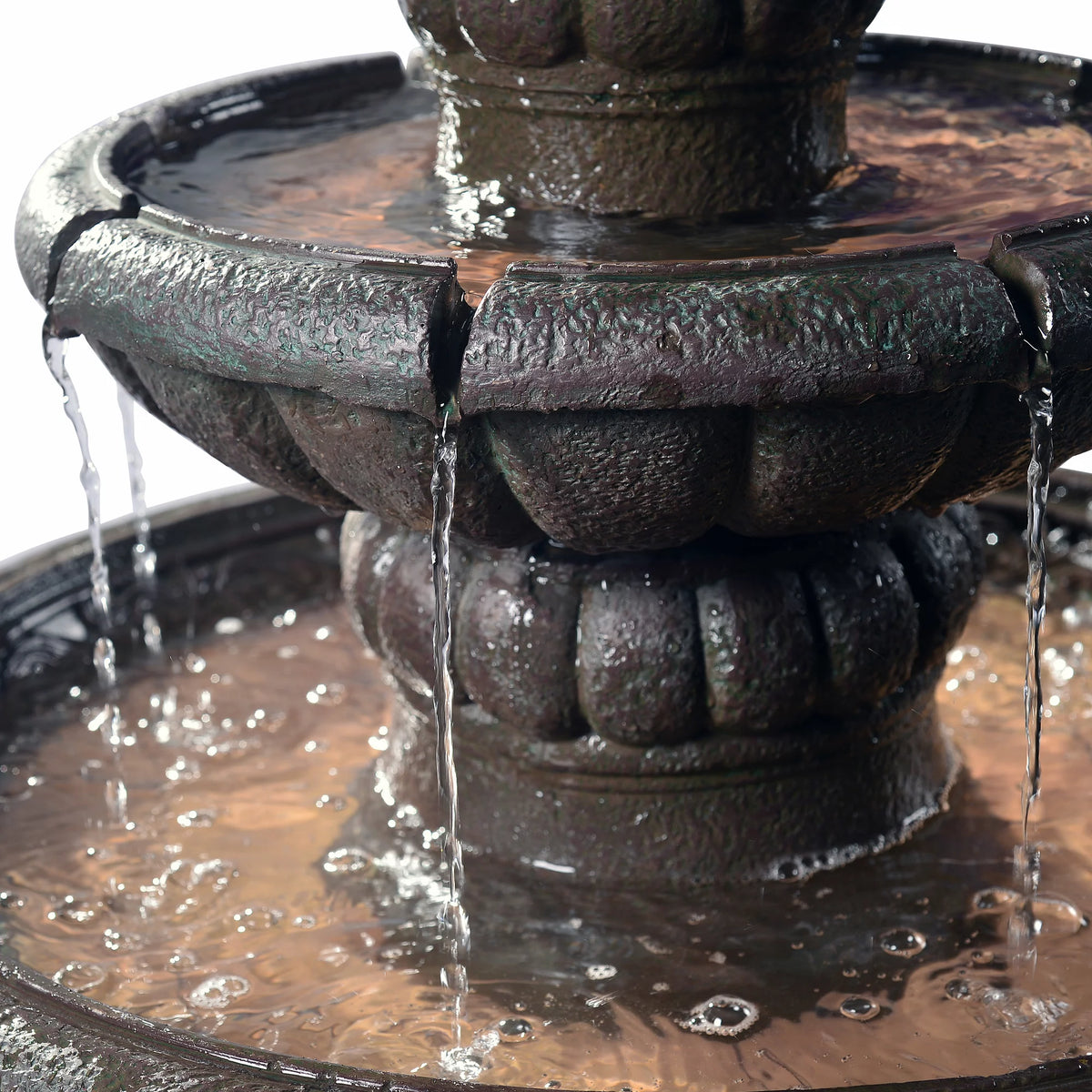 2-Tier Polyresin Pedestal Fountain K9251