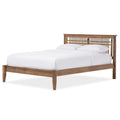 Queen Hardwood Platform Bed in Walnut C68256