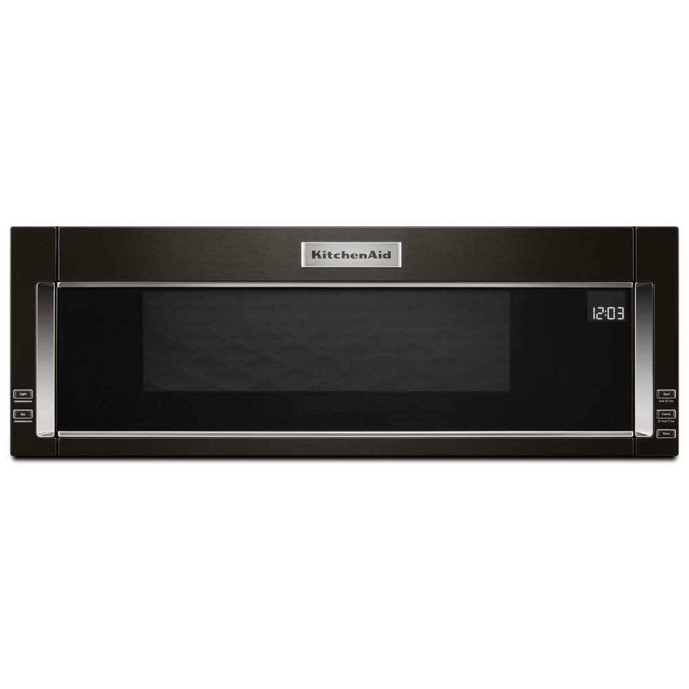 1000-Watt Low Profile Microwave Hood Combination Black Stainless I86809
