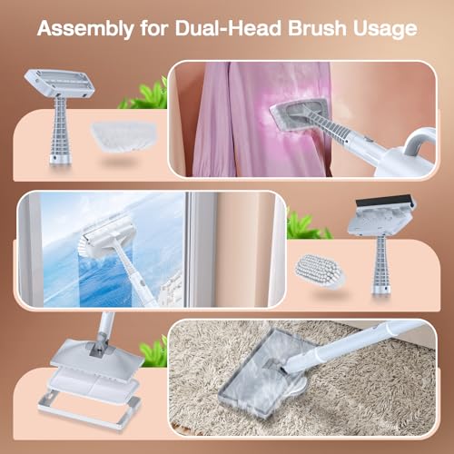 Steam Mop Cleaner with Detachable Handheld Steamer, 10-in-1 Accessories, Gray E589717