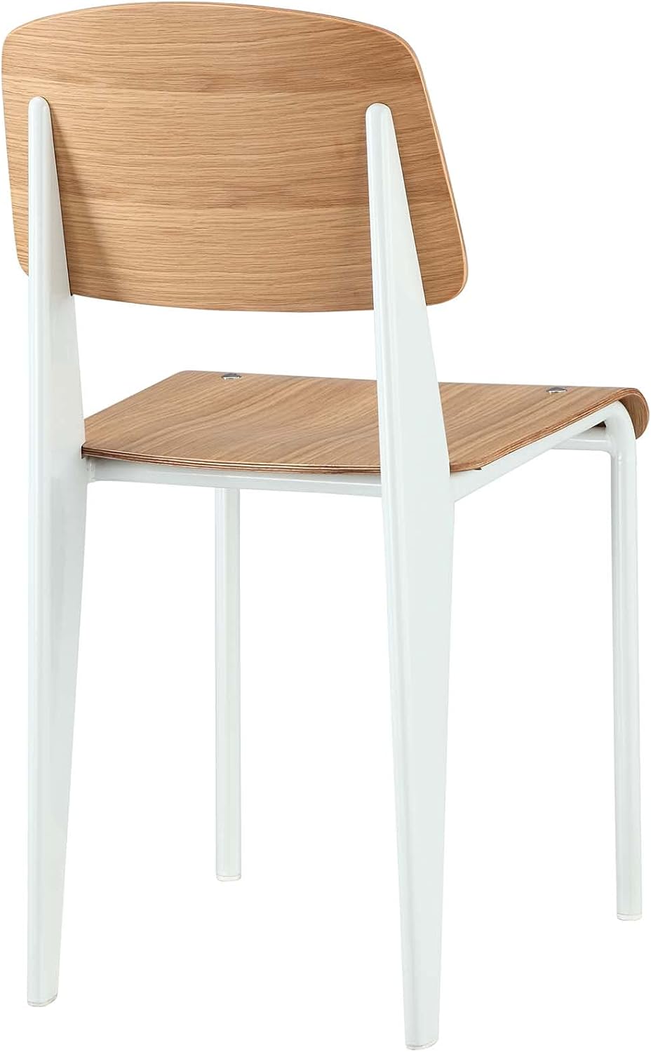 Natural White Wood and Metal Dining Chair E91044