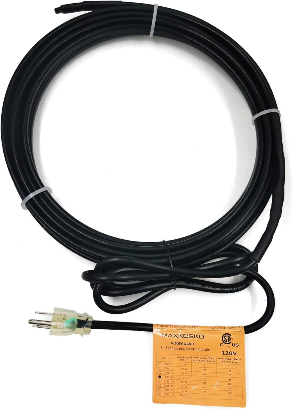 6Ft Self Regulating Gutter Heat Cable 120V S646646