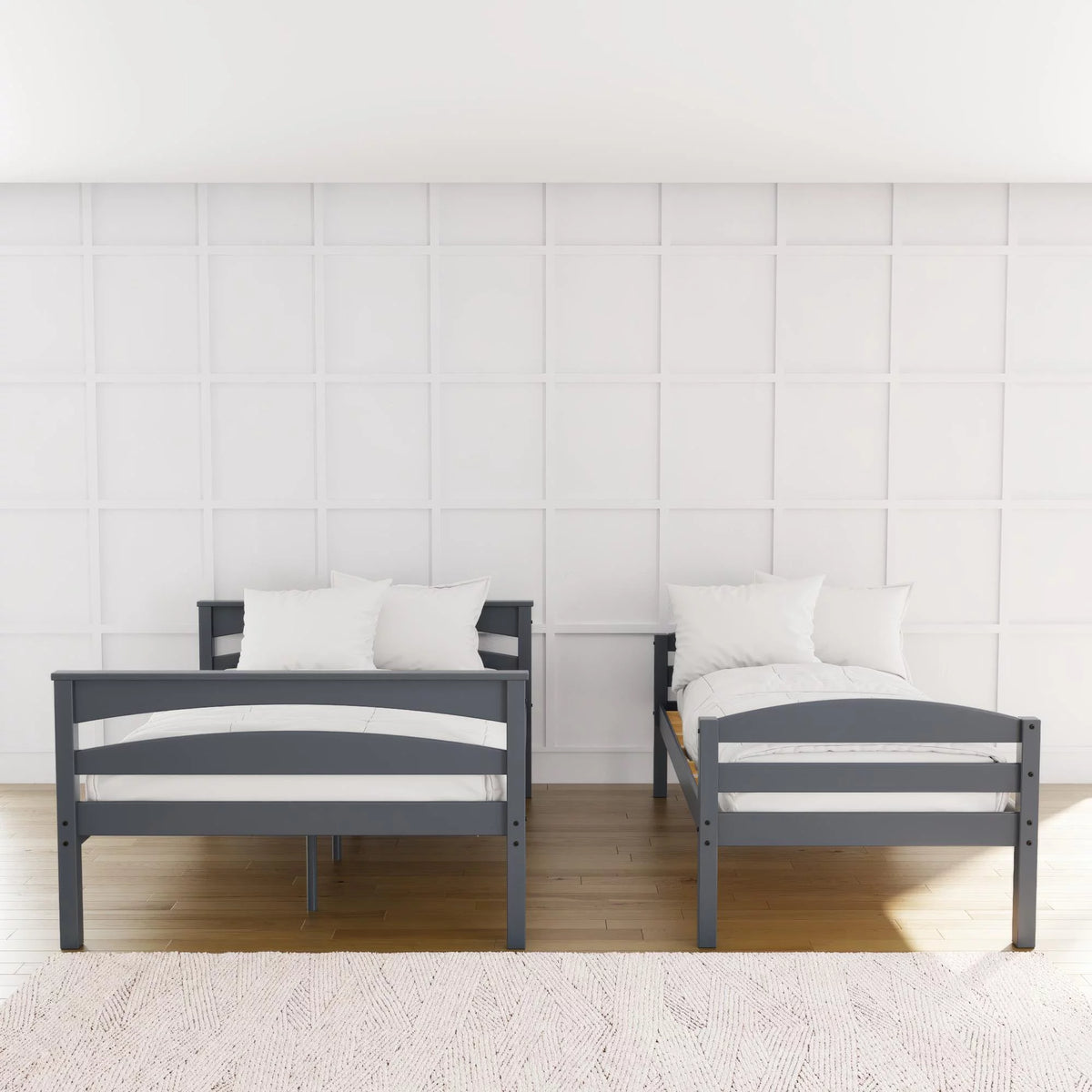 Gray Convertible Twin-Over-Full Bunk Bed I167608