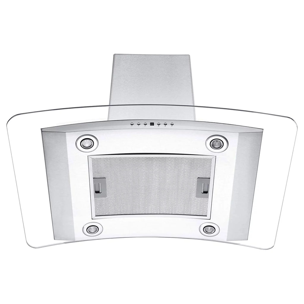 36" Island Ceiling Mount Range Hood Stainless Steel Glass R758872