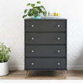 Black 4 Drawer Dresser E92295