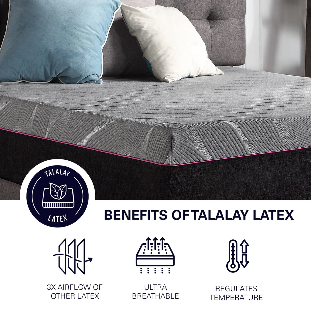 Twin XL Size 3-Layer Talalay Latex Foam Mattress C96254