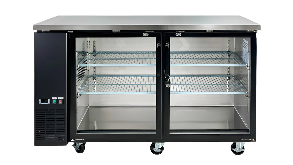 Black Glass Door Back Bar Cooler 15.8 Cu. ft. O5576
