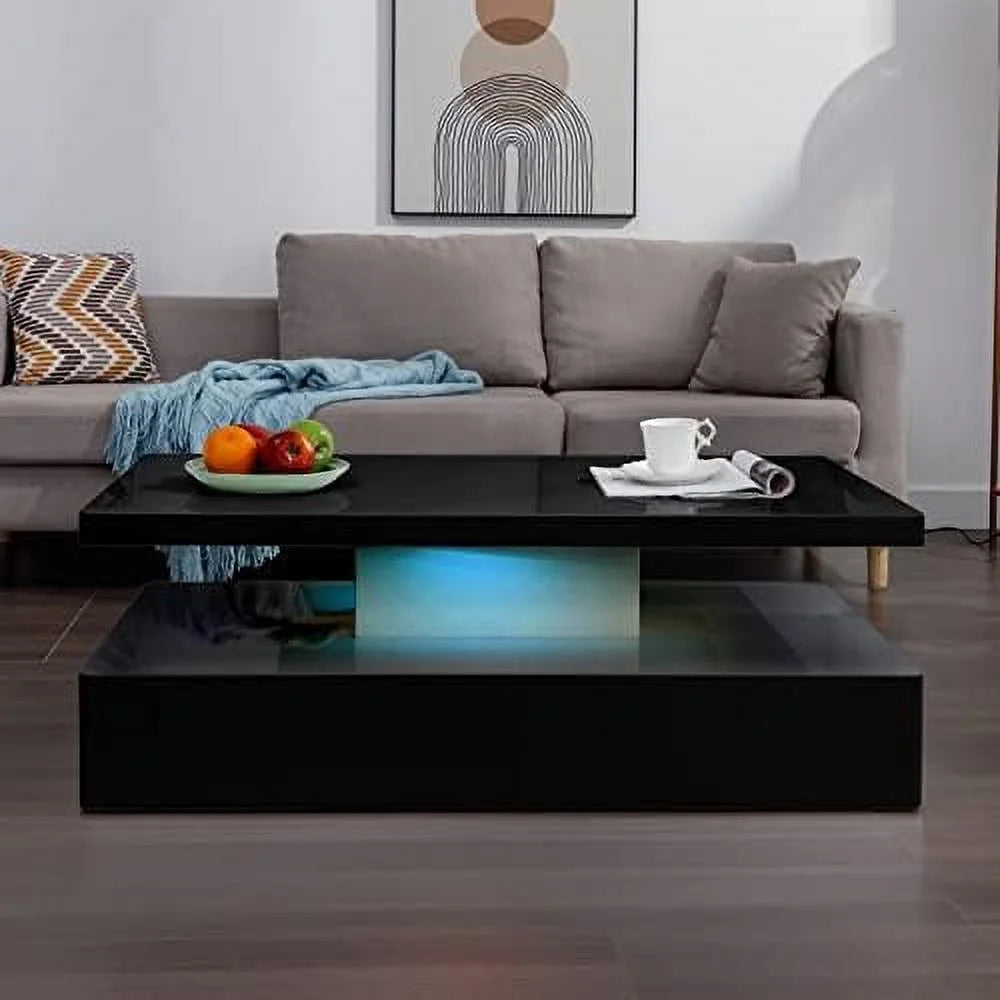 Modern LED Coffee Table with 12 Colors Lights H9629
