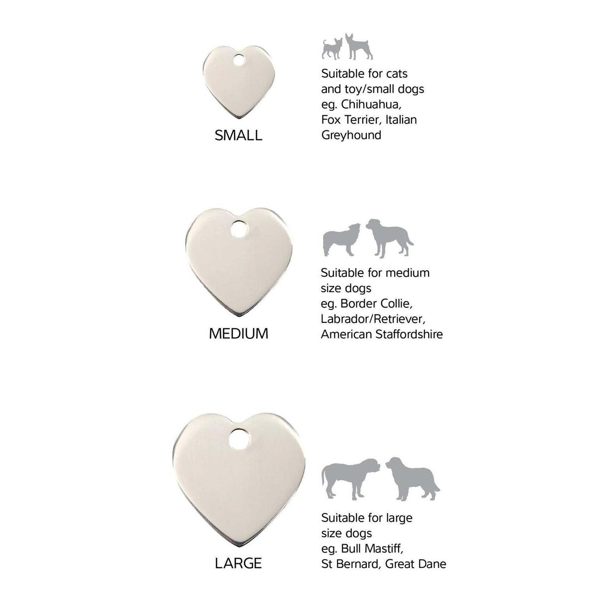 Heart Pet ID Dog Tags O7324