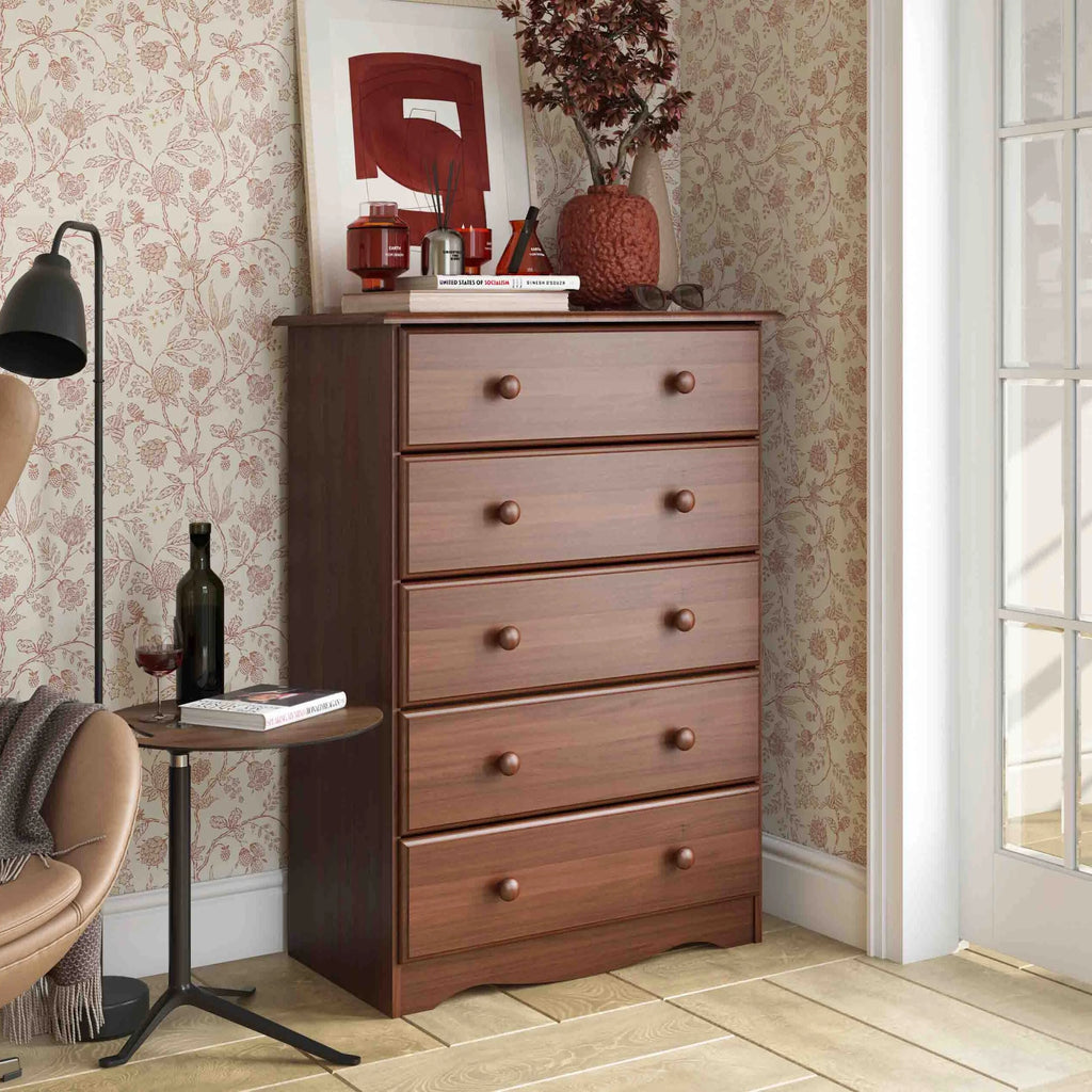 White 5-Drawer Solid Wood Chest Z69495