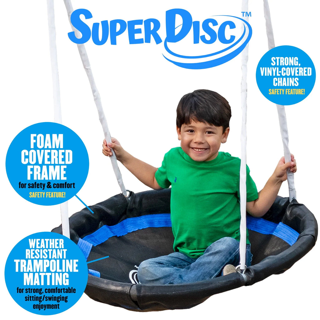Metal Swing Set with 2 LED Swing Seats, Disc Swing, & Wave Slide Z7081
