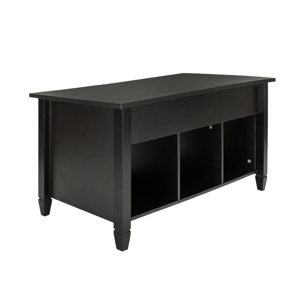 Lift Top Coffee Table with Hidden Compartment Black F498900