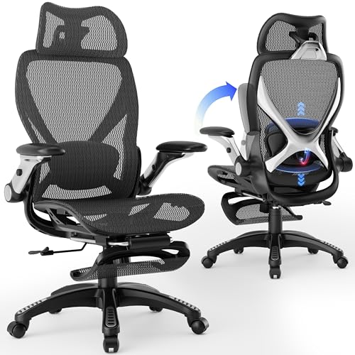 Ergonomic Office Chair with Footrest and Mesh Y455