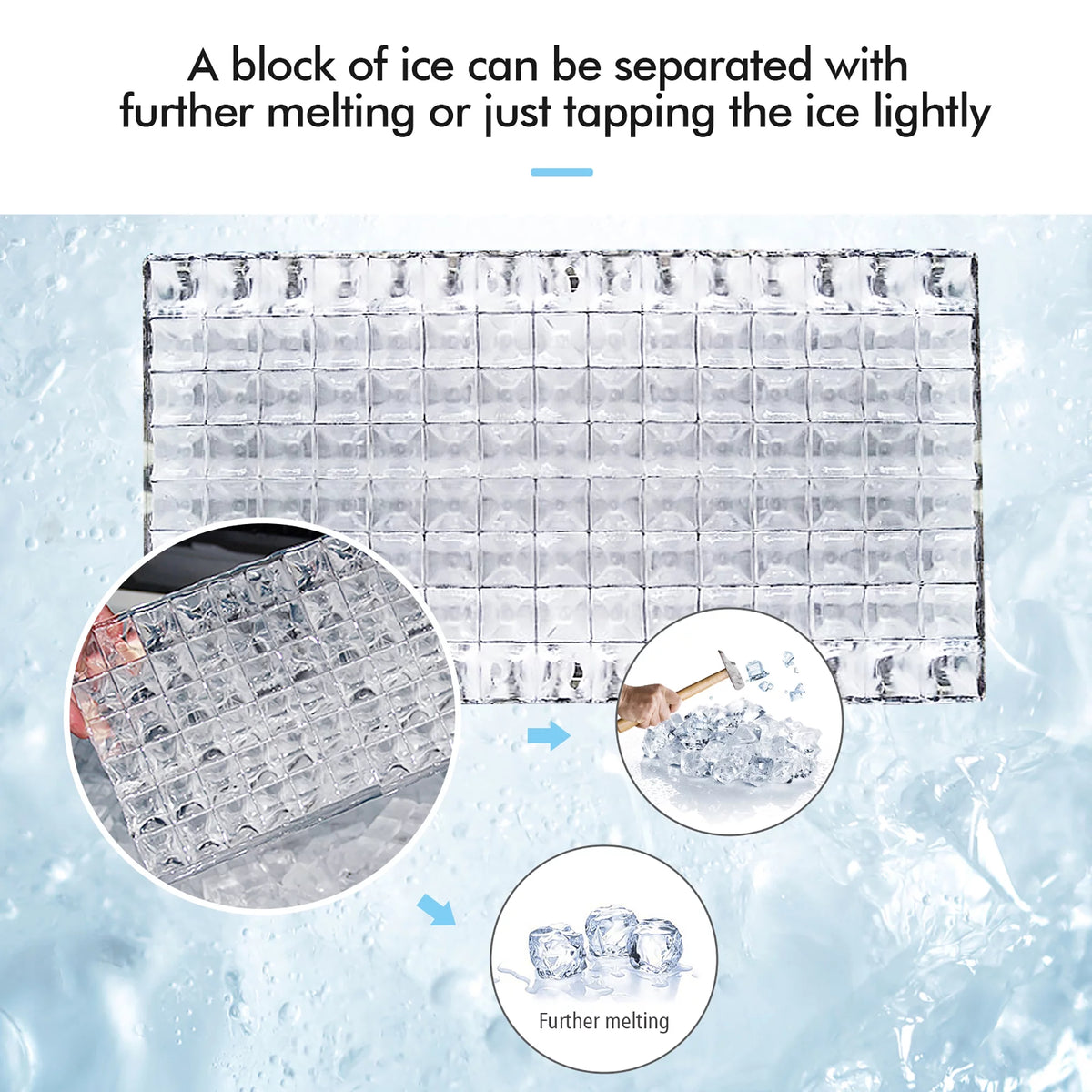 Stainless Steel Countertop Ice Maker Machine with LCD Display E522